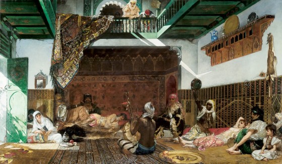 Jean-Joseph Benjamin-Constant Intérieur de harem au Maroc, 1878 Huile sur toile, 310 x 527 cm Lille, Palais des Beaux-Arts Photo RMN-Grand Palais / Philipp Bernard